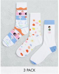 3 pack logo socks in ASOS Kleidung Unterwäsche Socken & Strümpfe 