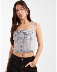 Levi's - Denim Corset With Front Pockets - Lyst