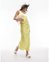 TOPSHOP - Co-Ord Satin Bias Midi Skirt - Lyst