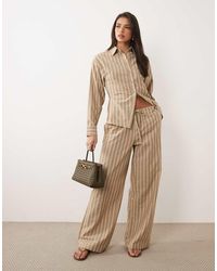 Missy Empire - Tie Waist Wide Leg Pants - Lyst