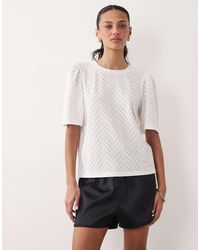 Jdy - Broderie Long Sleeve Top - Lyst