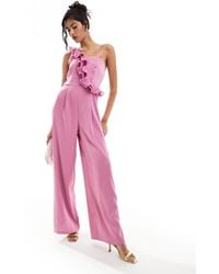 Style Cheat - Jumpsuit With Ruffle Detail - Lyst
