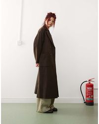 Monki - Belted Double Breasted Coat - Lyst