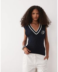 GANT - – strickpullunder im college-stil aus baumwolle - Lyst