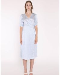 Glamorous - V-Neck Wrap Midi-Dress - Lyst