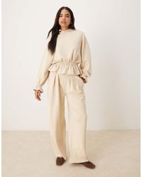ASOS - Cupro Super Wide Leg jogger - Lyst