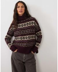 Barbour - Helen Roll Neck Fairisle Knitted Jumper - Lyst