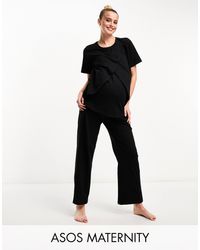 ASOS - Asos Design Maternity Mix & Match Cotton Pyjama Trouser - Lyst