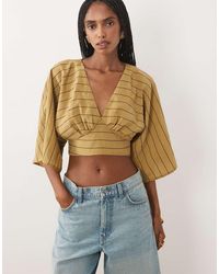 ASOS - Batwing Wrap Detail Top - Lyst