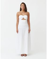4th & Reckless - Bandeau Cut Out Dropped Waist Maxi Dress - Lyst