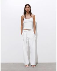 Pull&Bear - Jean coupe ballon à cordons - Lyst