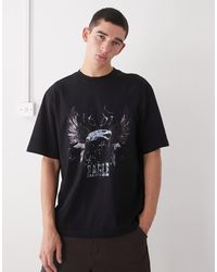 Weekday - Relaxed Oversized Fit T-shirt With Vintage Eagle Print - Lyst