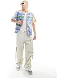 Santa Cruz - Wave Print Short Sleeve Revere Shirt - Lyst