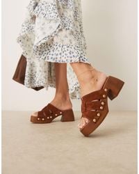 ASOS - – hudson – clog-mules aus hochwertigem wildleder - Lyst