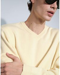ASOS - Oversized V Neck Knitted Jumper - Lyst