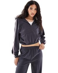 Cotton On - Departure Lounge Crop Hooded Zip Through - Lyst