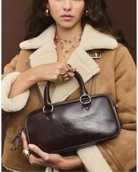 Stradivarius - Crossbody Bowlingtas Van Imitatieleer - Lyst