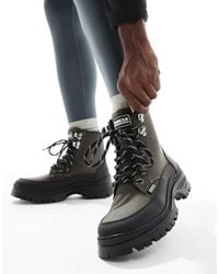 Barbour - Alani Leather Rubber Hiker Boots - Lyst
