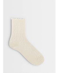 ASOS - Pointelle Long Socks - Lyst