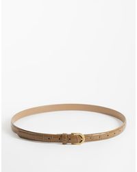 Threadbare - Faux Leather Croc Effect Belt With Buckle - Lyst