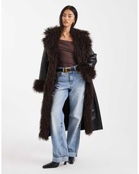 WeWoreWhat - Faux-fur Longline Afghan Coat - Lyst