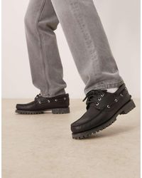 Timberland - Náuticos Negros Clásicos Con Acabado Entretejido De Cuero Y 3 Pares De Ojales De Authentic - Lyst