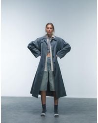 TOPSHOP - Tailored Car Trench Coat - Lyst
