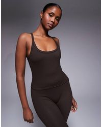 4505 - Icon Yoga Cami With Inner Bra And Adjustable Straps - Lyst