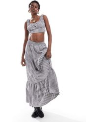Reclaimed (vintage) - Maxi Rok Met Stroken - Lyst