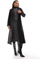 ONLY - Belted Tailored Wool Look Coat - Lyst