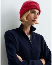 Oysho - 100% Cotton Ribbed Beanie - Lyst