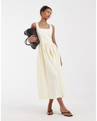 & Other Stories - Fitted Bodice Linen Blend Maxi Dress - Lyst
