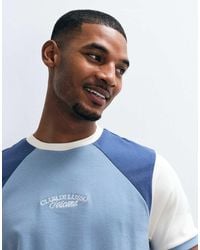 ASOS - Regular-Fit T-Shirt Van Zware Stof Met Gestikte Vlakken En Grafische Print Op De Borst - Lyst
