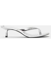Pull&Bear - Metallic Heeled Sandals - Lyst