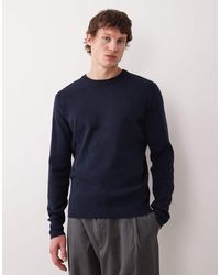 ASOS - Essential Knitted Long Sleeve Rib Crew Neck - Lyst