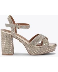 KG by Kurt Geiger - Fleur Platform Heeled Sandals - Lyst