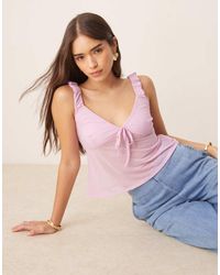 ASOS - Mesh Cami Top With Bow Detail - Lyst