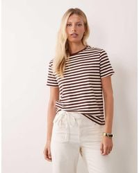 Mango - Contrast Trim T-Shirt - Lyst