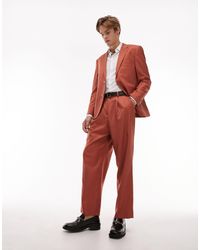 TOPMAN - Wide Leg With Pleat Suit Trouser - Lyst