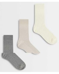 ARKET - 3 Pack Cotton Rich Rib Socks - Lyst