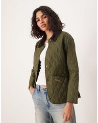 Barbour - Annandale Diamond Quilt Jacket With Cord Collar - Lyst