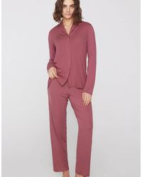 Tezenis - Long Open Viscose Pyjamas - Lyst