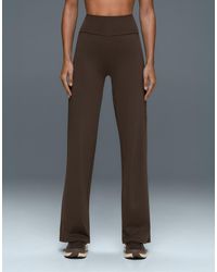 Oysho - High-Rise Comfortlux Straight-Leg Trousers - Lyst