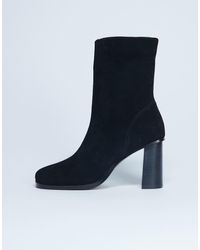 TOPSHOP - Nellie Real Suede Heeled Ankle Boot - Lyst