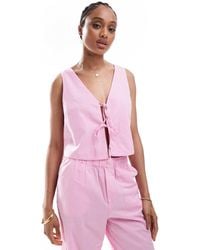 ONLY - Tie Front Top Co-Ord - Lyst