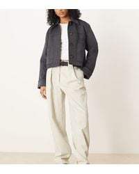ASOS - Tall Tailored Textured Barrel Leg Trousers With Belt - Lyst