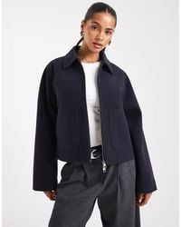 ASOS - Top Collar Zip Up Jacket - Lyst