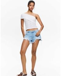 Pull&Bear - – strukturiertes, asymmetrisch geschnittenes oberteil - Lyst