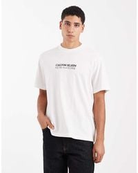 Calvin Klein - Chest Graphic Print T-Shirt - Lyst