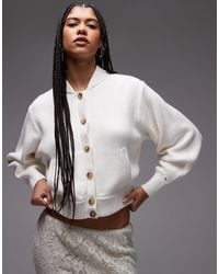 Tommy Hilfiger - – bomber-strickjacke aus jersey - Lyst